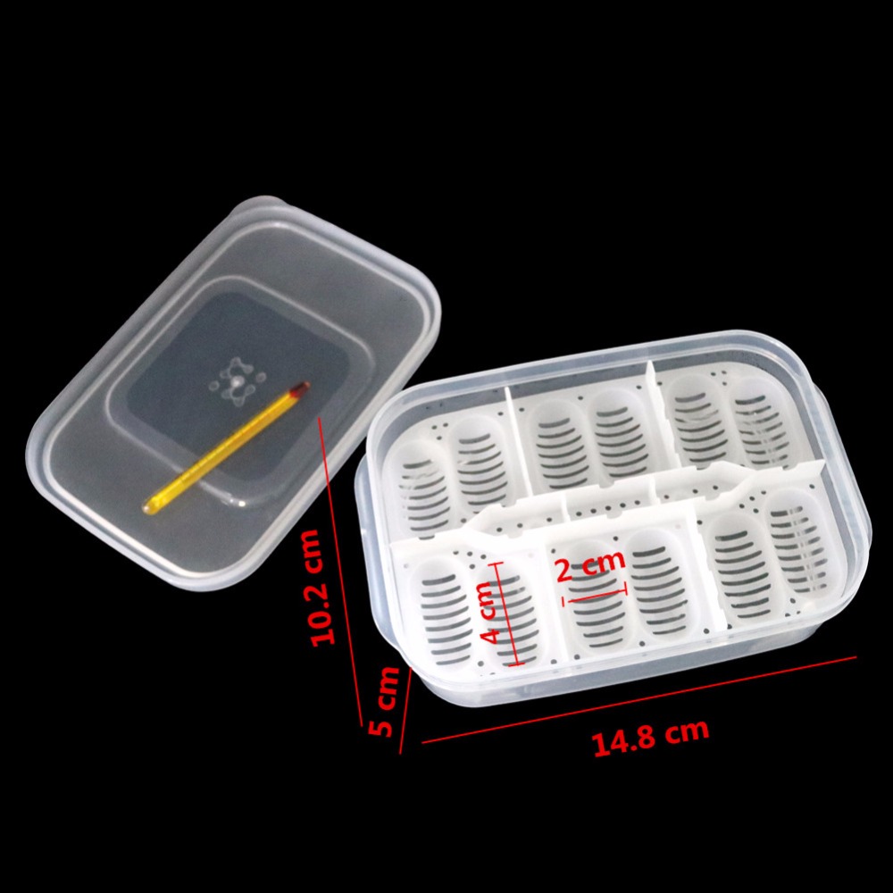 12 Holes Reptile E-gg Incubation Tray Gecko Lizard Snake E-ggs Incubation Tool Insect keeping box 1